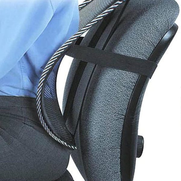 1 Piece Lumbar Back Support, Mesh Cushion Backrest For Office Home Car Seat Portable Breathable Work Chair Rest Massage Beads For Lower Body Pain Relief