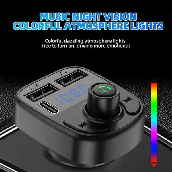 C1 – Car Mp3 Player | Car Wireless Fm Transmitter | Car Mp3 Modulator | Car Accessories ( Random Color )