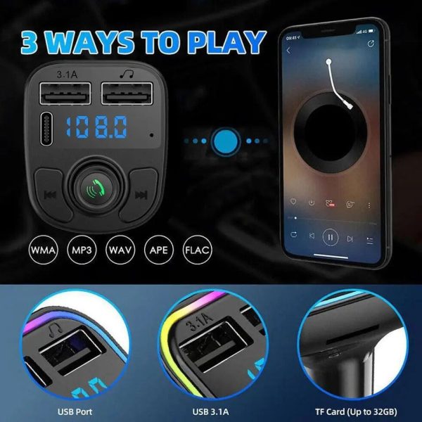 C1 – Car Mp3 Player | Car Wireless Fm Transmitter | Car Mp3 Modulator | Car Accessories ( Random Color )