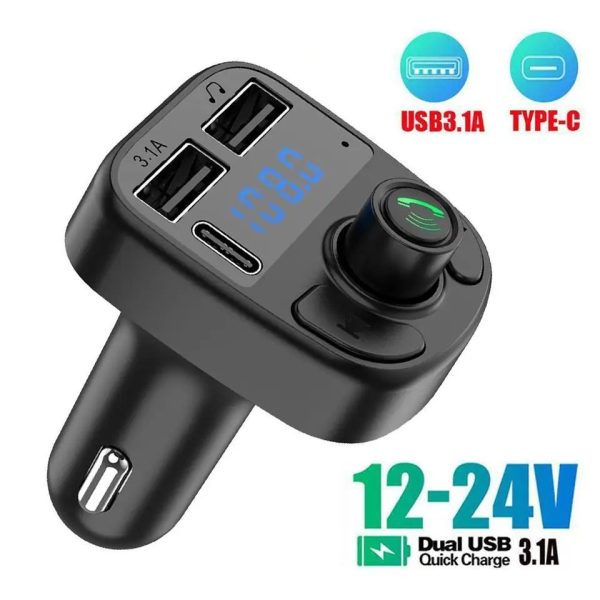 C1 – Car Mp3 Player | Car Wireless Fm Transmitter | Car Mp3 Modulator | Car Accessories ( Random Color )