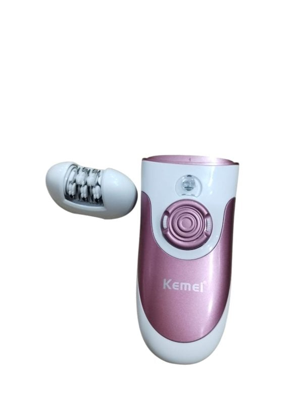 Kemei Km-1307a Epilator For Long-lasting Hair Removal With Pedicure Shaver, Trimmer Head, And Bikini Area & Pubic Hair Removal | Best Quality Hair Removal Machine | Kemei Lady Grooming Kit ( Random Color )