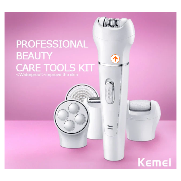 Kemei Km-2199 Electric Ladies Hair Removal Trimmer 5 In 1 Epilator With Callus Remover ( Random Color )