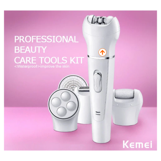 Kemei Km-2199 Electric Ladies Hair Removal Trimmer 5 In 1 Epilator With Callus Remover ( Random Color )