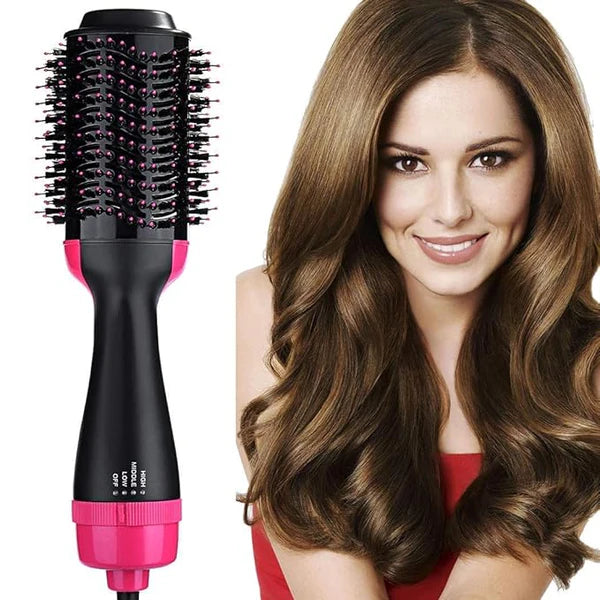 One Step 3 In 1 Hair Dryer And Volumizer | Hot Air Brush – Comb For Drying, Straightening, And Curling ( Random Color )