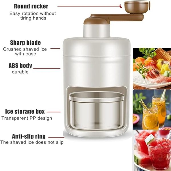 Portable Manual Ice Crusher Multi-function Hand Shaved Ice Machine Ice Chopper – Ice Shaver – Ice Shaver Machine – Ice Crusher – Mini Mini Shaved Ice