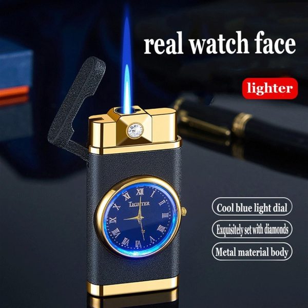 Refillable Fancy Watch Lighter | Best Quality Watch Lighter | Metal Lighter ( Random Color )