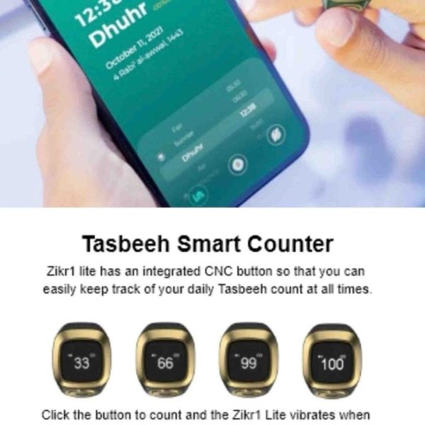 World’s First Smart Digital Tasbih Zikr Ring Digital Tasbeeh Oled Screen